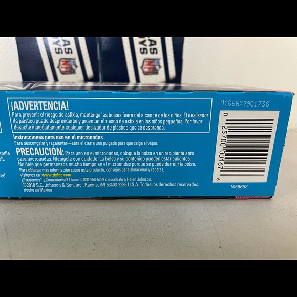 3 - 10 Packs Of Ziploc Dallas Cowboys Storage Bags - Picture 5 of 6